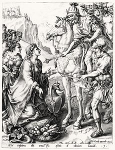 The Offering of Abigail to King David, 1555 by Netherlandish School